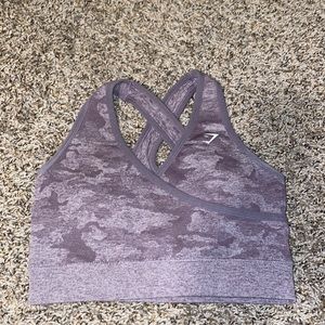 Gymshark sports bra with criss cross back detail. Size M